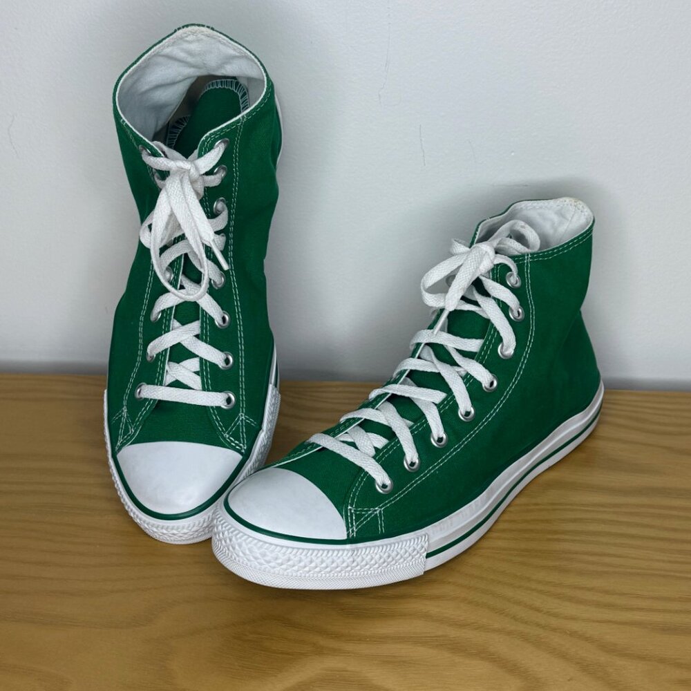 AJ791 Mens Converse CHUCK TAYLOR ALL STAR HI GREEN SMen’s 12 Basketball Shoes